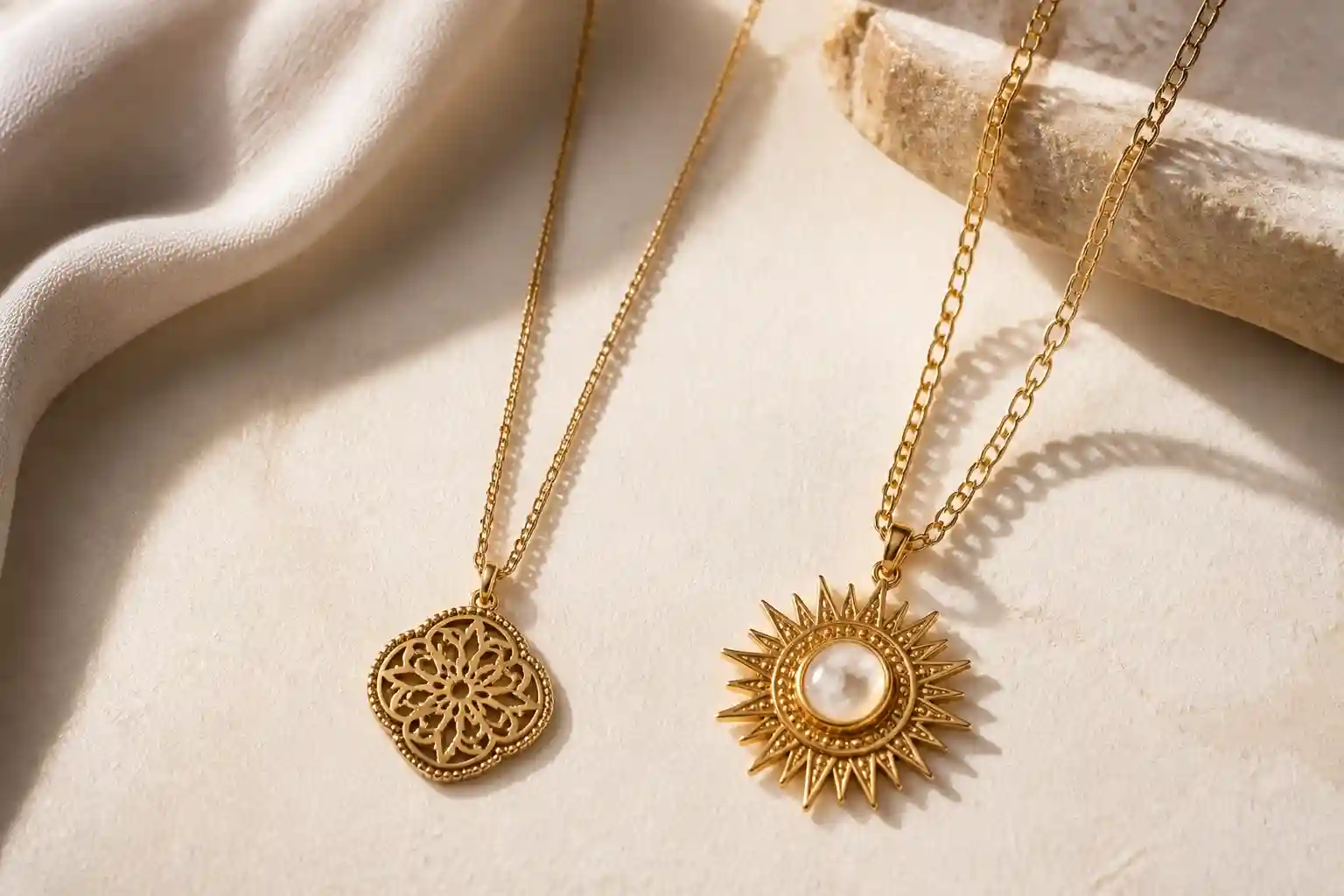 Comparaison entre bijoux en acier inoxydable et plaqué or