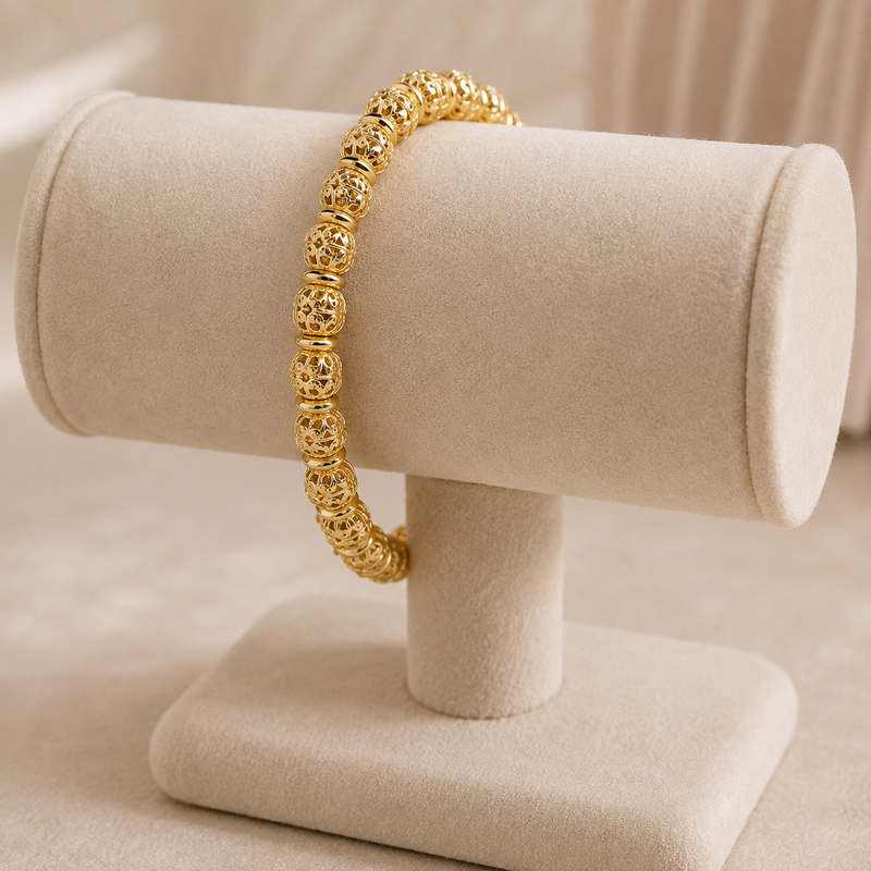 Bracelet doré à perles du pack Lumière